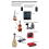 2.4G Wireless Guitar System Rechargeable Lithium Battery Transmitter Receiver for Electric Bass,B 4