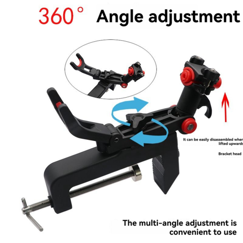 Fishing Rod Holders for Boat, Boat Clamp Pole 360 Adjustable Quick-Release 2