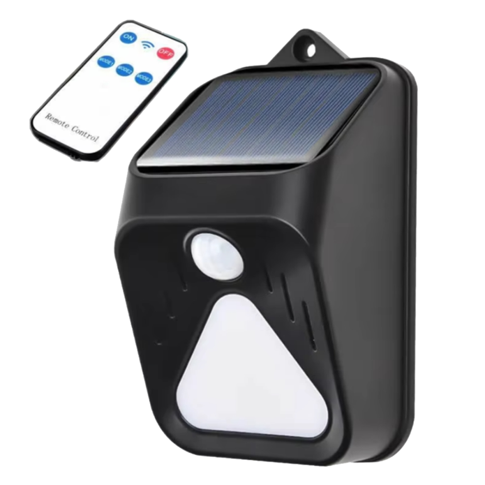 Waterproof Solar Powered Alarm Light Siren Remote Control Motion Detector Strobe Pet for Yard Outdoor Security-image-OPC-PJCBPR2-NEW