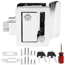 RV Entry Door Lock,Travel Trailer Latch,RV Lock Replacement Kit with Deadbolt Keys,for Horse Cargo Hauler A