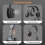 Bluetooth Headset with Microphone, Trucker AI Noise Cancelling and Mute Button, on-Ear Headphones 6