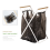 Trash Bag Holder with Wood Handle Portable Kitchen Garbage Sorting Rack Separate Recycling Waste Bin for Camping A 9