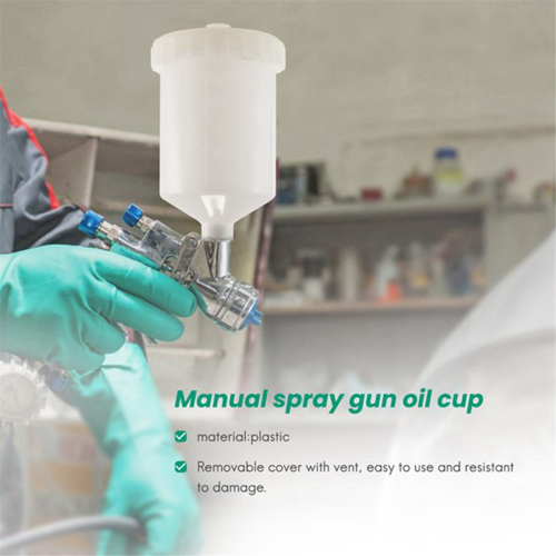 2 Pcs 600Ml Plastic Hvlp Paint Cup Pot for Sprayer Connector Jet 2