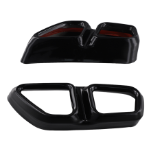 1 Pair Car Tail Exhaust Pipe Outlet Muffler Cover Decorative Throat Frame for 5 Series G30 G38 2018 - 2022