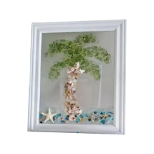 Ocean Theme Sea Glass Art Kit for Adults Photo Frame Easy Operation DIY Mosaic Arts and Craft Kits Handmade C