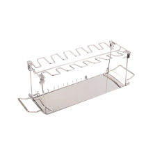 BBQ Rib Rack Stand Barbecue Steaks Racks Stainless Steel Chicken Beef Ribs Grill Black for Gas Smoker Tools