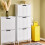 SoBuy Skoskab 50x130x19 cm Hvid 9