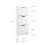 SoBuy Skoskab 50x130x19 cm Hvid 3