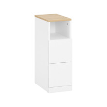 SoBuy White Bedside Table with Drawers, 20x35x60cm