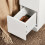 SoBuy White Bedside Table with Drawers, 20x35x60cm 5