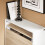 SoBuy Bureau Pliant avec Rangement, Table PC Murale Blanc 6