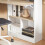 SoBuy Bureau Pliant avec Rangement, Table PC Murale Blanc 7