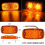 5 Pcs Led Exterior Lights RV Trailer Marker Double Side 10 Diodes 5