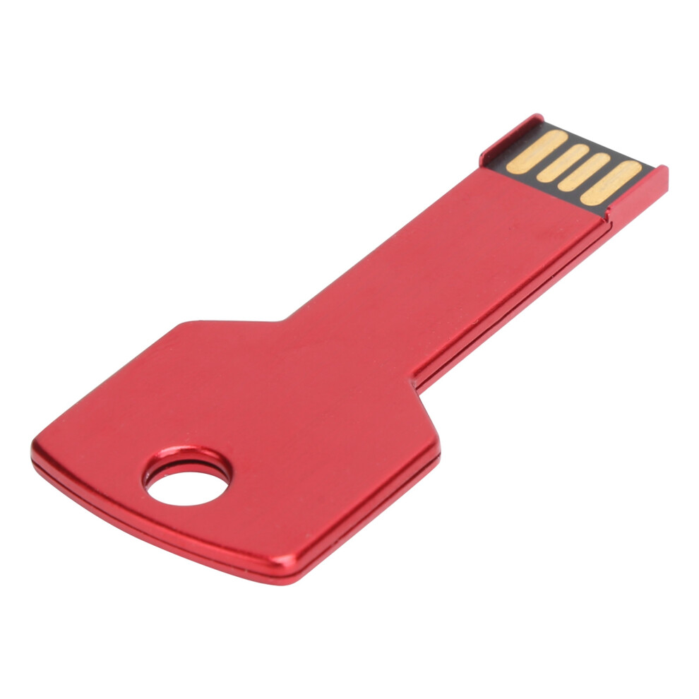 Aluminum Alloy Key Shape Usb Flash Drive 64Gb For Car Computer & Home Use Red 6921333482865