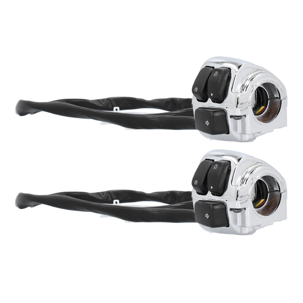 2Pcs Motorcycle Handlebar Switch Set, 25Mm Abs Aluminum Alloy, Universal 8421333484916