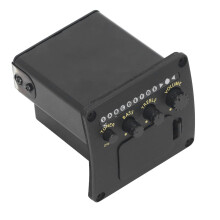 EQ01 Akustik-Gitarre-Tuner 2-Band EQ Schwarz Gitarrenstimmer für Übung Bühne Studio