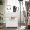 SoBuy White Bedside Table with 2 Drawers 12