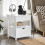 SoBuy White Bedside Table with 2 Drawers 9