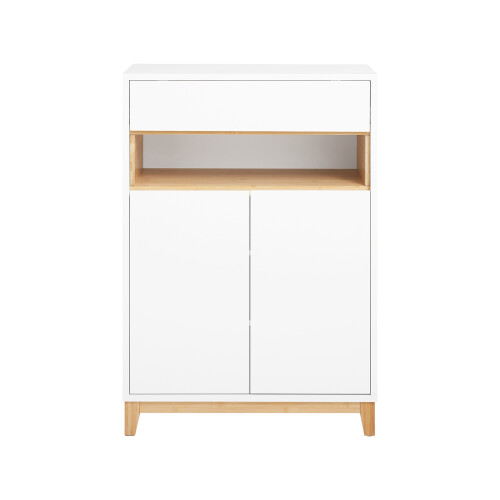 SoBuy Έπιπλο Εισόδου FSB97-WN Λευκό-Φυσικό 60x34x85 cm