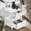 SoBuy White Bedside Table with 2 Drawers 11