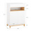 SoBuy Έπιπλο Εισόδου FSB97-WN Λευκό-Φυσικό 60x34x85 cm 3