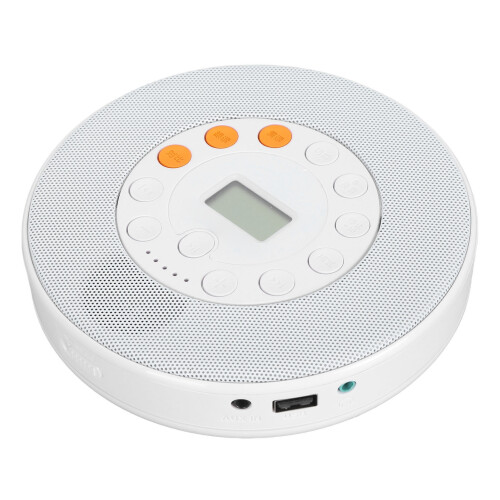 Tragbarer CD-Player mit 2000mAh wiederaufladbarem Akku, CD-Musikplayer, unterstützt CD/CD-RW/MP3, mit Lautsprecher für Auto, Zuhause und un