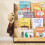 SoBuy Montessori Kids Bookcase with Storage & Hooks 8