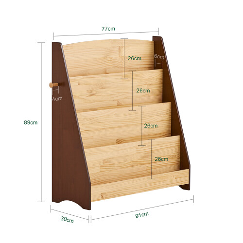 SoBuy Montessori Kids Bookcase with Storage & Hooks 2