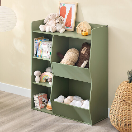 SoBuy Bibliothèque Enfant 5 Compartiments Vert 1