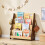 SoBuy Montessori Kids Bookcase with Storage & Hooks 4