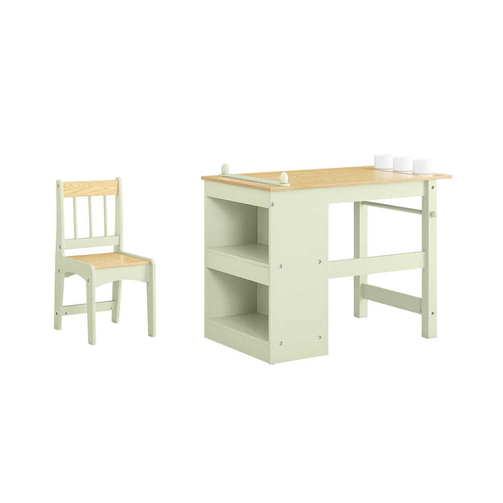 SoBuy KMB60-GR Kids Activity Table & Chair Set, Green