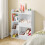 SoBuy Kids Bookshelf 5-Compartment White 2