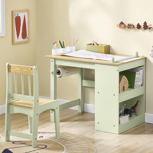 SoBuy Set Tavolino e Sedia Bambini Verde 1