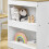SoBuy Conjunto Mesa e Cadeira Infantil com Prateleiras Branco 9