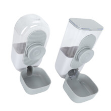 Large Capacity Hanging Pet Water Dispenser & Feeder Set 870ML/800ML Grey