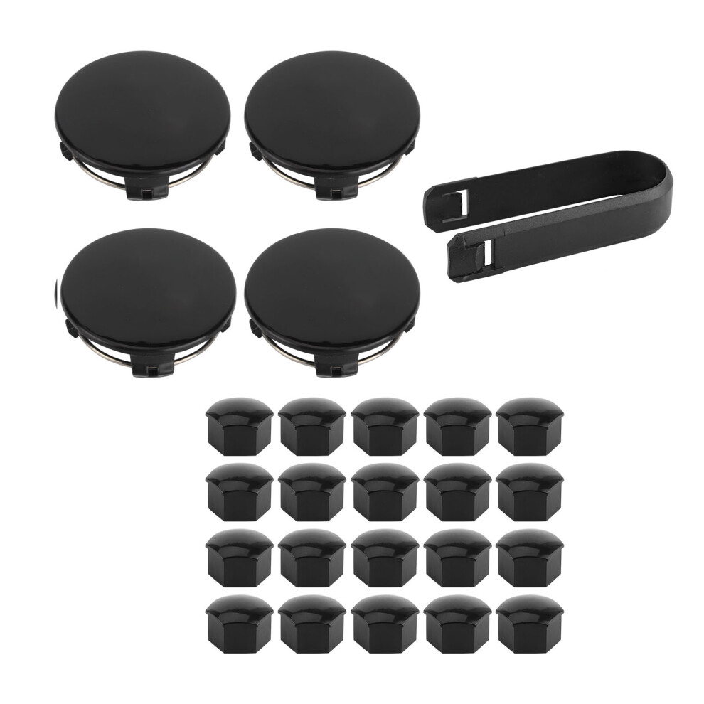 4Pcs Tesla Hub Center Cap & 20Pcs Wheel Lug Nut Covers Fits Model 3/Y/S/X 8071333491355