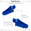 Coppia di pedane in alluminio blu per PW50 PW80 12
