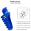 Coppia di pedane in alluminio blu per PW50 PW80 4