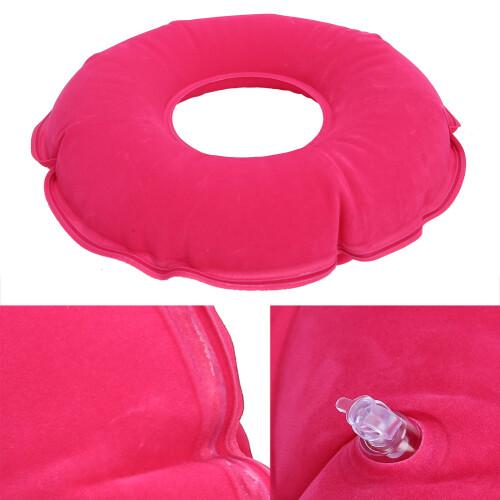 Cuscino gonfiabile antidecubito 38x38 cm rosa rossa 2