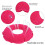 Cuscino gonfiabile antidecubito 38x38 cm rosa rossa 9