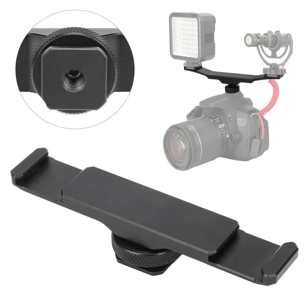 Dual Cold Shoe Mount Extension Bar For Led & Microphone, Light/Black 9311333493256