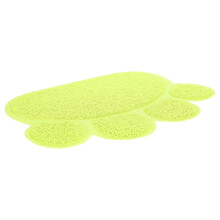 Waterproof PVC Cat Dog Litter Mat Paw Shape Feed Bowl Placemat, 39x29.5cm
