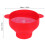 Folding Silicone Popcorn Bowl with Lid, 26x14cm, Red 4