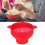 Folding Silicone Popcorn Bowl with Lid, 26x14cm, Red 13