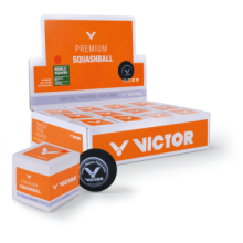 Victor Squash Balls Red Dot Box, 12 kumista aloittelijan squashpalloa High Bounce
