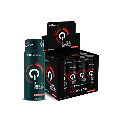 QNT Elite N.O.+ ποτό πριν την προπόνηση που απορροφά γρήγορα ζάχαρη 12 x 60 ml σφηνάκια
