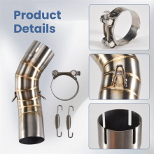 Motorcycle Motorbike Middle Exhaust Mid Link Pipe