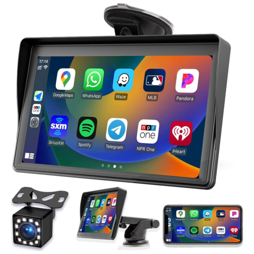 Portable Dash Mount Carplay Display 7In Touch Scre 1