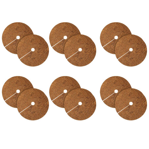 12 Pcs 11.8inch Coir Fiber Tree Mulch Ring Protect