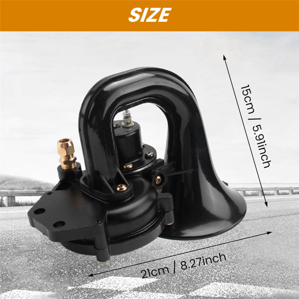 12V/24V Auto Air Horn Loud Truck Trumpet With Elec 4853655135858